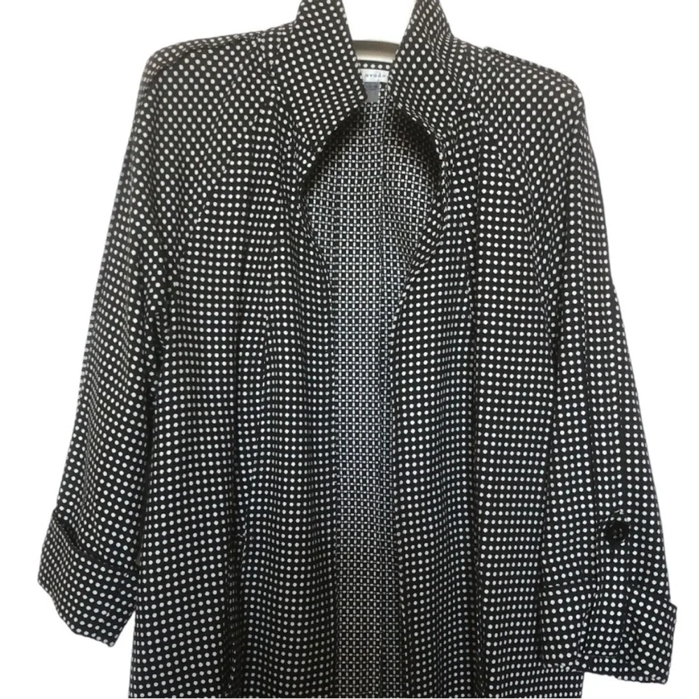 Peter Nygard Black White Polka Dot Jacket - Picture 3 of 12